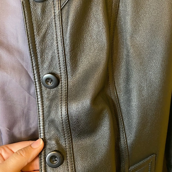 Wilson’s Leather Genuine Leather Black Button Down Women’s Jacket Size M - Picture 6 of 13